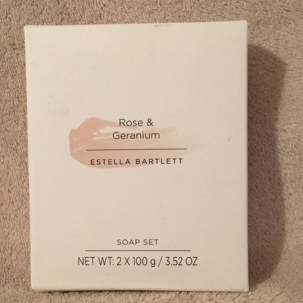 Estella Bartlett Rose & Geranium Soap Set NWT